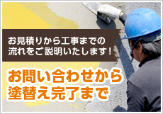 お問い合わせから塗替え完了まで:お見積りから工事までの流れをご説明いたします!